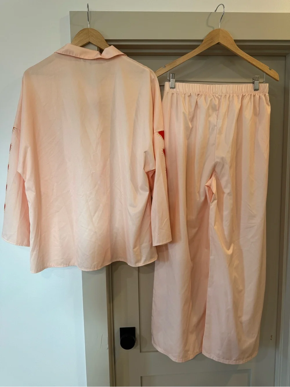 Light Pink Crab & Heart Two-Piece Lounge Set
